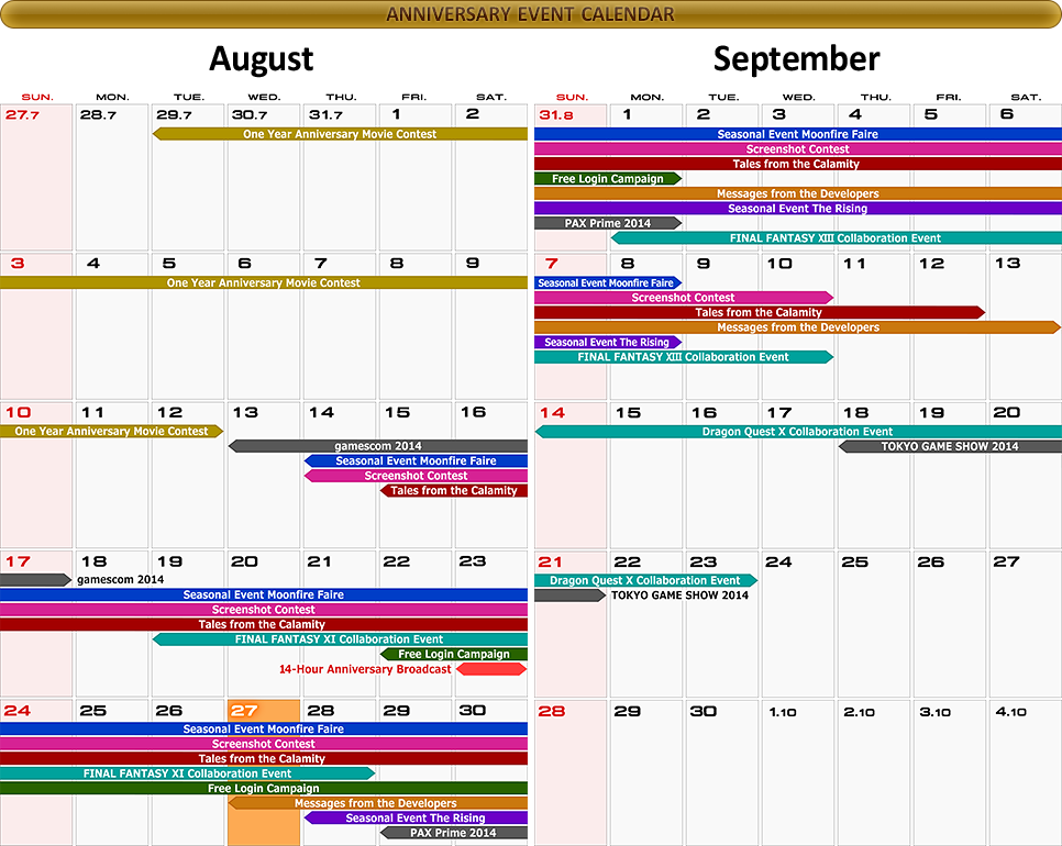 Ffxiv Calendar 2025